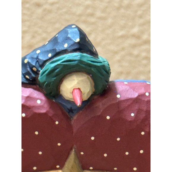 1998 Williraye Studios WW2242 Snowman With Heart Star Christmas Figurine - Picture 2 of 8